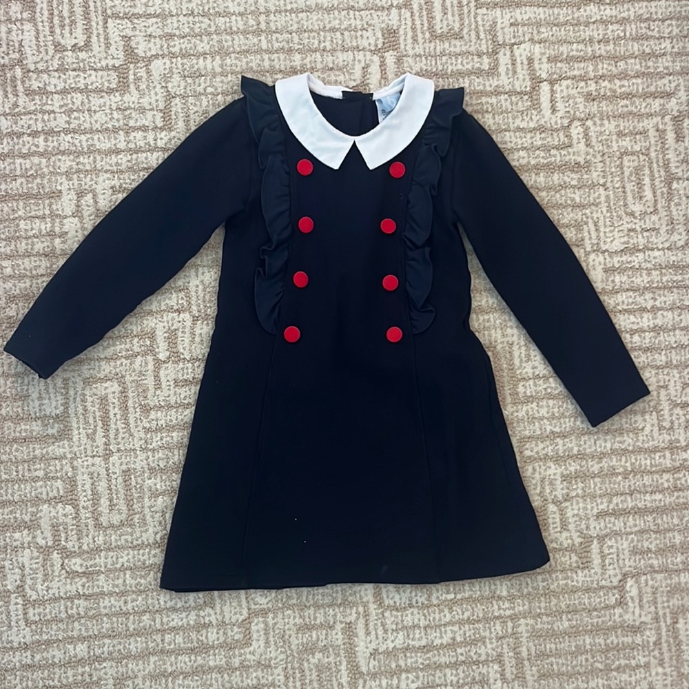 Bella Bliss navy thick cotton dress- pristine- worn once